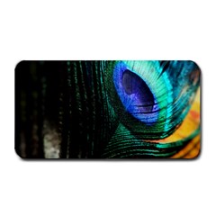 Green And Blue Peacock Feather Medium Bar Mats by Pakrebo