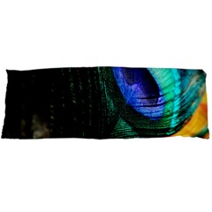 Green And Blue Peacock Feather Body Pillow Case Dakimakura (two Sides) by Pakrebo