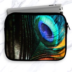 Green And Blue Peacock Feather Apple Ipad 2/3/4 Zipper Cases by Pakrebo