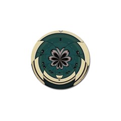 Green And White Pattern Golf Ball Marker (4 Pack) by Pakrebo