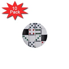 Dominos Dots Fun 1  Mini Buttons (10 Pack)  by Pakrebo