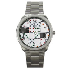 Dominos Dots Fun Sport Metal Watch by Pakrebo