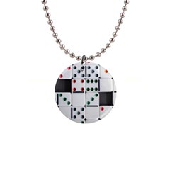 Dominos Dots Fun 1  Button Necklace by Pakrebo