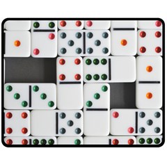 Dominos Dots Fun Fleece Blanket (medium)  by Pakrebo