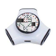 Dominos Dots Fun 3-port Usb Hub by Pakrebo