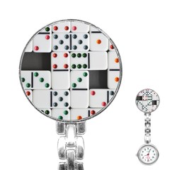 Dominos Dots Fun Stainless Steel Nurses Watch by Pakrebo