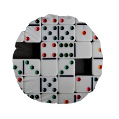 Dominos Dots Fun Standard 15  Premium Flano Round Cushions by Pakrebo