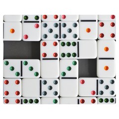 Dominos Dots Fun Double Sided Flano Blanket (medium)  by Pakrebo