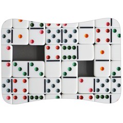 Dominos Dots Fun Velour Seat Head Rest Cushion by Pakrebo