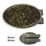 Green Leafy Plant Money Clips (Oval)  Front