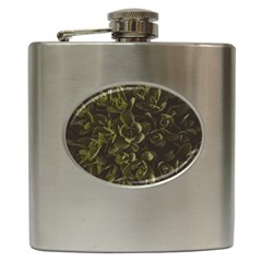 Green Leafy Plant Hip Flask (6 Oz) by Pakrebo