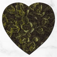 Green Leafy Plant Jigsaw Puzzle (heart) by Pakrebo