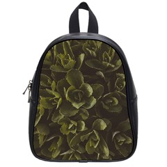 Green Leafy Plant School Bag (small) by Pakrebo