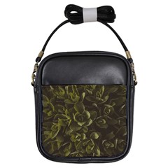 Green Leafy Plant Girls Sling Bag