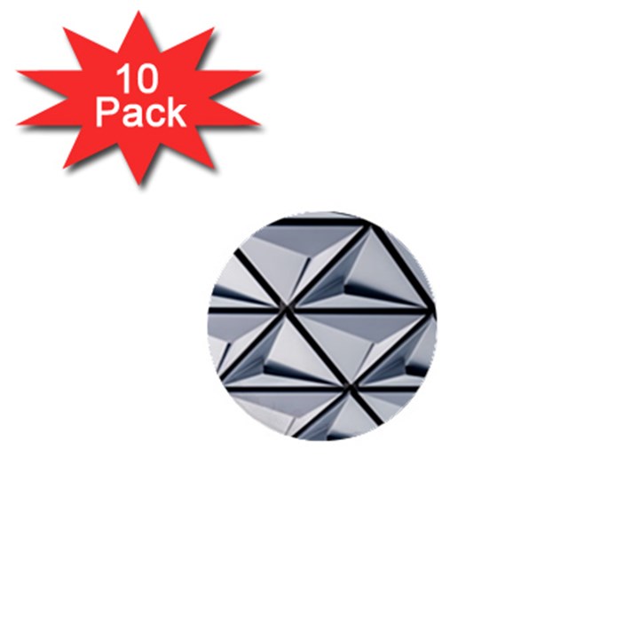 White Architectural Structure 1  Mini Buttons (10 pack) 