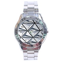 White Architectural Structure Stainless Steel Analogue Watch by Pakrebo