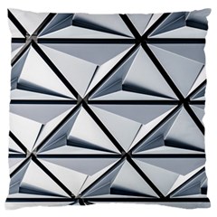 White Architectural Structure Large Flano Cushion Case (one Side) by Pakrebo