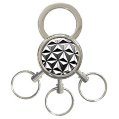 Black And White Diamond Shape Wallpaper 3-ring Key Chain by Pakrebo