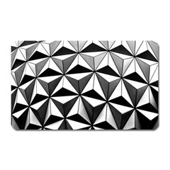 Black And White Diamond Shape Wallpaper Magnet (rectangular) by Pakrebo