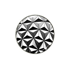 Black And White Diamond Shape Wallpaper Hat Clip Ball Marker (4 Pack) by Pakrebo