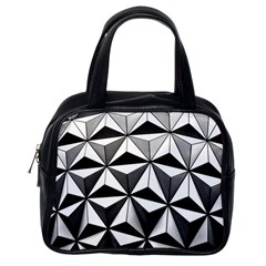 Black And White Diamond Shape Wallpaper Classic Handbag (one Side) by Pakrebo