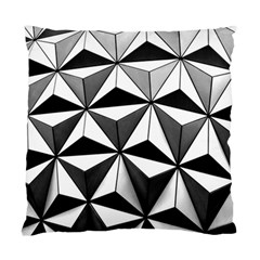 Black And White Diamond Shape Wallpaper Standard Cushion Case (one Side) by Pakrebo