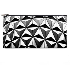 Black And White Diamond Shape Wallpaper Pencil Cases by Pakrebo