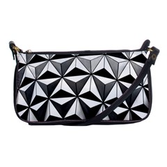 Black And White Diamond Shape Wallpaper Shoulder Clutch Bag by Pakrebo