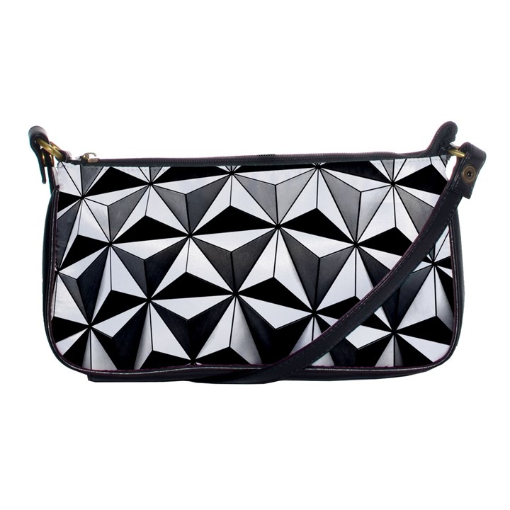 Black And White Diamond Shape Wallpaper Shoulder Clutch Bag