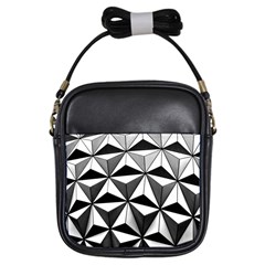 Black And White Diamond Shape Wallpaper Girls Sling Bag