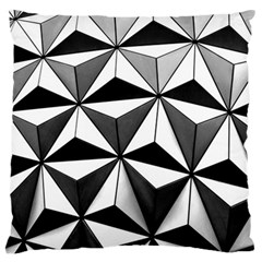 Black And White Diamond Shape Wallpaper Large Cushion Case (two Sides) by Pakrebo