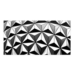 Black And White Diamond Shape Wallpaper Satin Shawl by Pakrebo