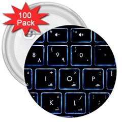 Contemporary Electronics Graphic Modern 3  Buttons (100 pack) 