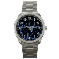 Contemporary Electronics Graphic Modern Sport Metal Watch