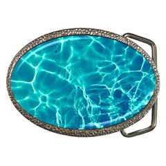 Blue Water Wallpaper Belt Buckles by Pakrebo