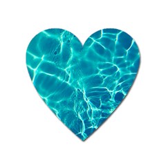 Blue Water Wallpaper Heart Magnet by Pakrebo