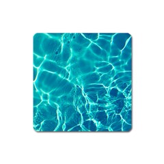 Blue Water Wallpaper Square Magnet by Pakrebo