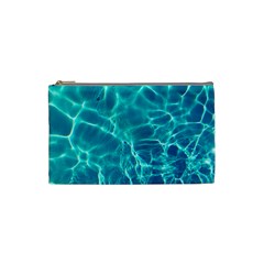 Blue Water Wallpaper Cosmetic Bag (small) by Pakrebo