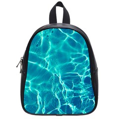 Blue Water Wallpaper School Bag (small) by Pakrebo