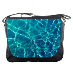 Blue Water Wallpaper Messenger Bag by Pakrebo