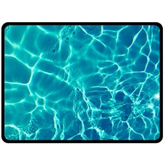 Blue Water Wallpaper Double Sided Fleece Blanket (large)  by Pakrebo