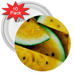 Sliced Watermelon Lot 3  Buttons (10 Pack)  by Pakrebo