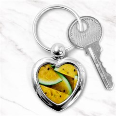 Sliced Watermelon Lot Key Chain (heart) by Pakrebo