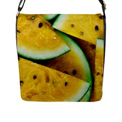 Sliced Watermelon Lot Flap Closure Messenger Bag (l) by Pakrebo