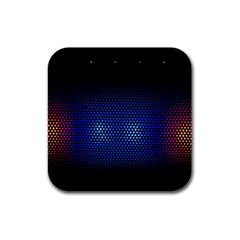 Black Portable Speaker Rubber Square Coaster (4 Pack)  by Pakrebo