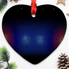 Black Portable Speaker Heart Ornament (two Sides) by Pakrebo