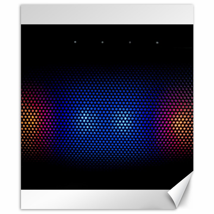 Black Portable Speaker Canvas 8  x 10 