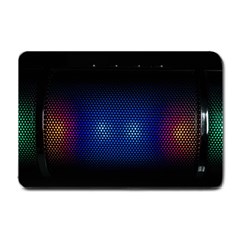 Black Portable Speaker Small Doormat  by Pakrebo