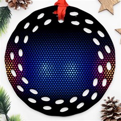 Black Portable Speaker Ornament (round Filigree) by Pakrebo