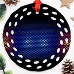 Black Portable Speaker Round Filigree Ornament (Two Sides) Front